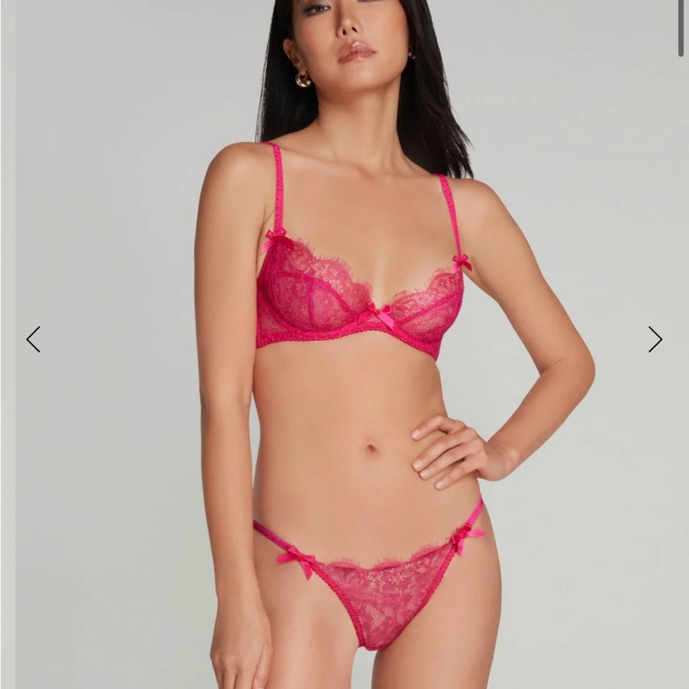 NWT Agent Provocateur Lorna Lace Bra & Thong Set